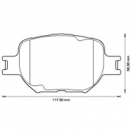 Комплект тормозных колодок BENDIX 572517B