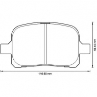 Комплект тормозных колодок BENDIX 572538B