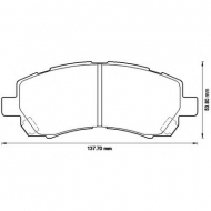 Комплект тормозных колодок BENDIX 572566B