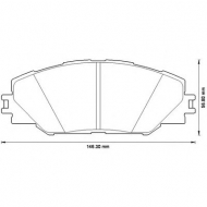 Комплект тормозных колодок BENDIX 572569B