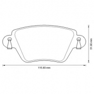 Комплект тормозных колодок BENDIX 573320B