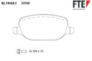 Комплект тормозных колодок FTE BL1958A3