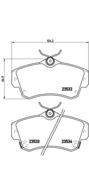 Комплект тормозных колодок BREMBO P 11 012