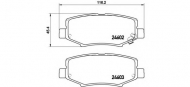 Комплект тормозных колодок BREMBO P 18 024