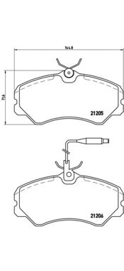 Комплект тормозных колодок BREMBO P 23 023