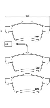 Комплект тормозных колодок BREMBO P 23 130
