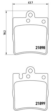 Комплект тормозных колодок BREMBO P 50 033