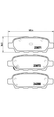 Комплект тормозных колодок BREMBO P 56 046