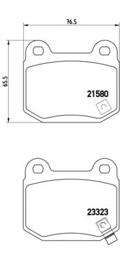 Комплект тормозных колодок BREMBO P 56 048