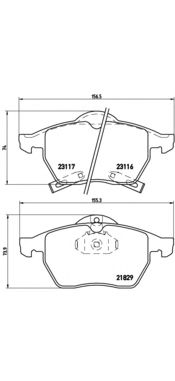 Комплект тормозных колодок BREMBO P 59 029