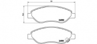 Комплект тормозных колодок BREMBO P 59 053