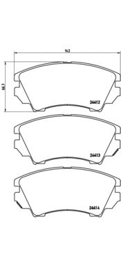 Комплект тормозных колодок BREMBO P 59 055
