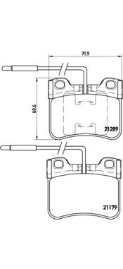 Комплект тормозных колодок BREMBO P 61 034