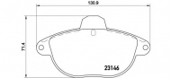 Комплект тормозных колодок BREMBO P 61 055