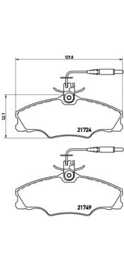 Комплект тормозных колодок BREMBO P 61 056