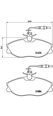 Комплект тормозных колодок BREMBO P 61 057