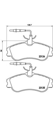 Комплект тормозных колодок BREMBO P 61 060