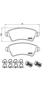 Комплект тормозных колодок BREMBO P 61 067