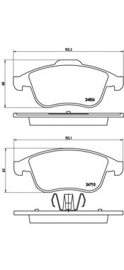 Комплект тормозных колодок BREMBO P 68 047