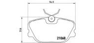 Комплект тормозных колодок BREMBO P 71 004