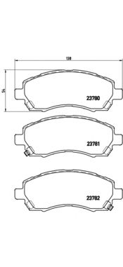 Комплект тормозных колодок BREMBO P 78 009