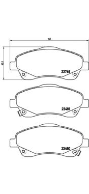 Комплект тормозных колодок BREMBO P 83 046