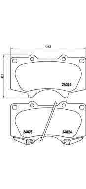 Комплект тормозных колодок BREMBO P 83 066