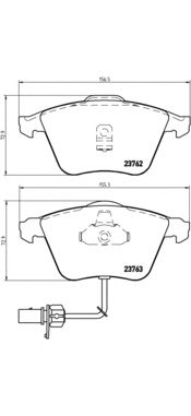 Комплект тормозных колодок BREMBO P 85 056