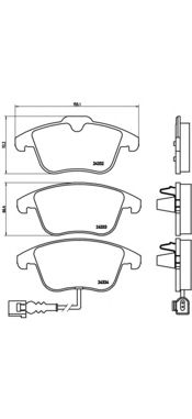 Комплект тормозных колодок BREMBO P 85 112