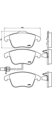 Комплект тормозных колодок BREMBO P 85 113