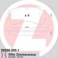 Комплект тормозных колодок ZIMMERMANN 29200.205.1