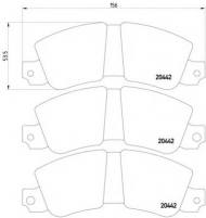 Комплект тормозных колодок HELLA 8DB 355 007-151