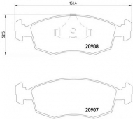 Комплект тормозных колодок HELLA 8DB 355 007-331