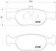 Комплект тормозных колодок HELLA 8DB 355 008-431