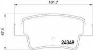 Комплект тормозных колодок HELLA 8DB 355 012-391