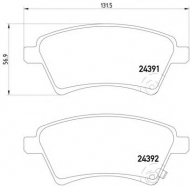 Комплект тормозных колодок HELLA 8DB 355 012-511
