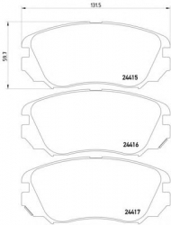 Комплект тормозных колодок HELLA 8DB 355 013-051
