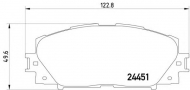 Комплект тормозных колодок HELLA 8DB 355 016-191