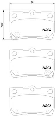 Комплект тормозных колодок HELLA 8DB 355 014-861