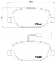 Комплект тормозных колодок HELLA 8DB 355 015-571