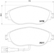 Комплект тормозных колодок HELLA 8DB 355 015-921