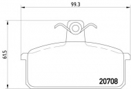Комплект тормозных колодок HELLA 8DB 355 018-231