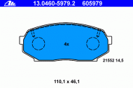 Комплект тормозных колодок ATE 13.0460-5979.2