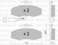 Комплект тормозных колодок METELLI 22-0039-1