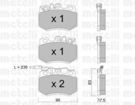 Комплект тормозных колодок METELLI 22-0049-1