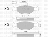 Комплект тормозных колодок METELLI 22-0057-1