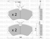 Комплект тормозных колодок METELLI 22-0058-1