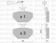 Комплект тормозных колодок METELLI 22-0059-0