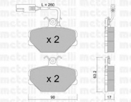 Комплект тормозных колодок METELLI 22-0059-1