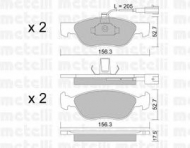 Комплект тормозных колодок METELLI 22-0082-1
